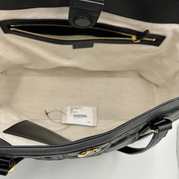 Women’s Gucci GG matelasse black leather tote bag made in Italy NWT - Picture 6 of 13